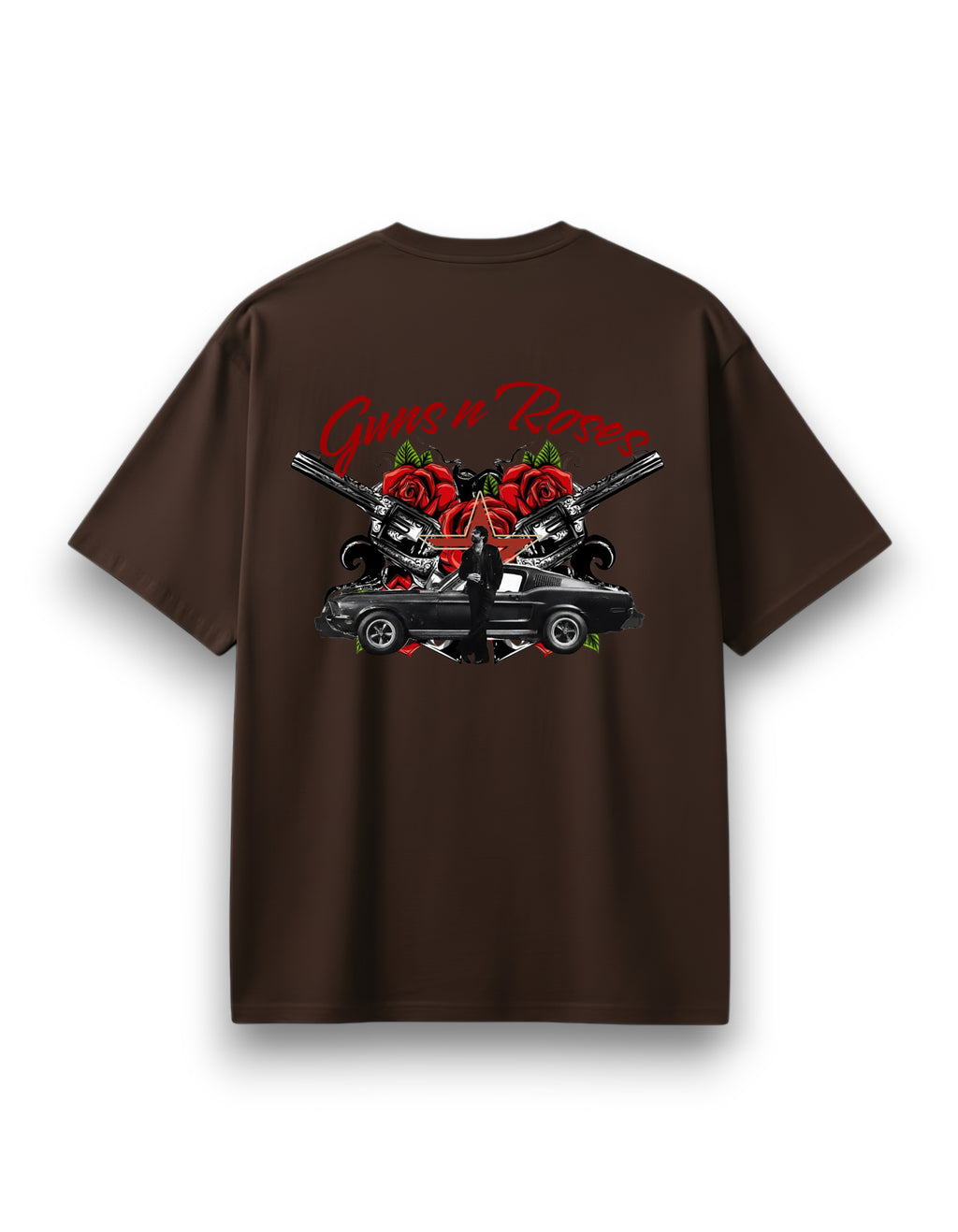 Guns n' Roses Cocoa Brown Over-sized Tee