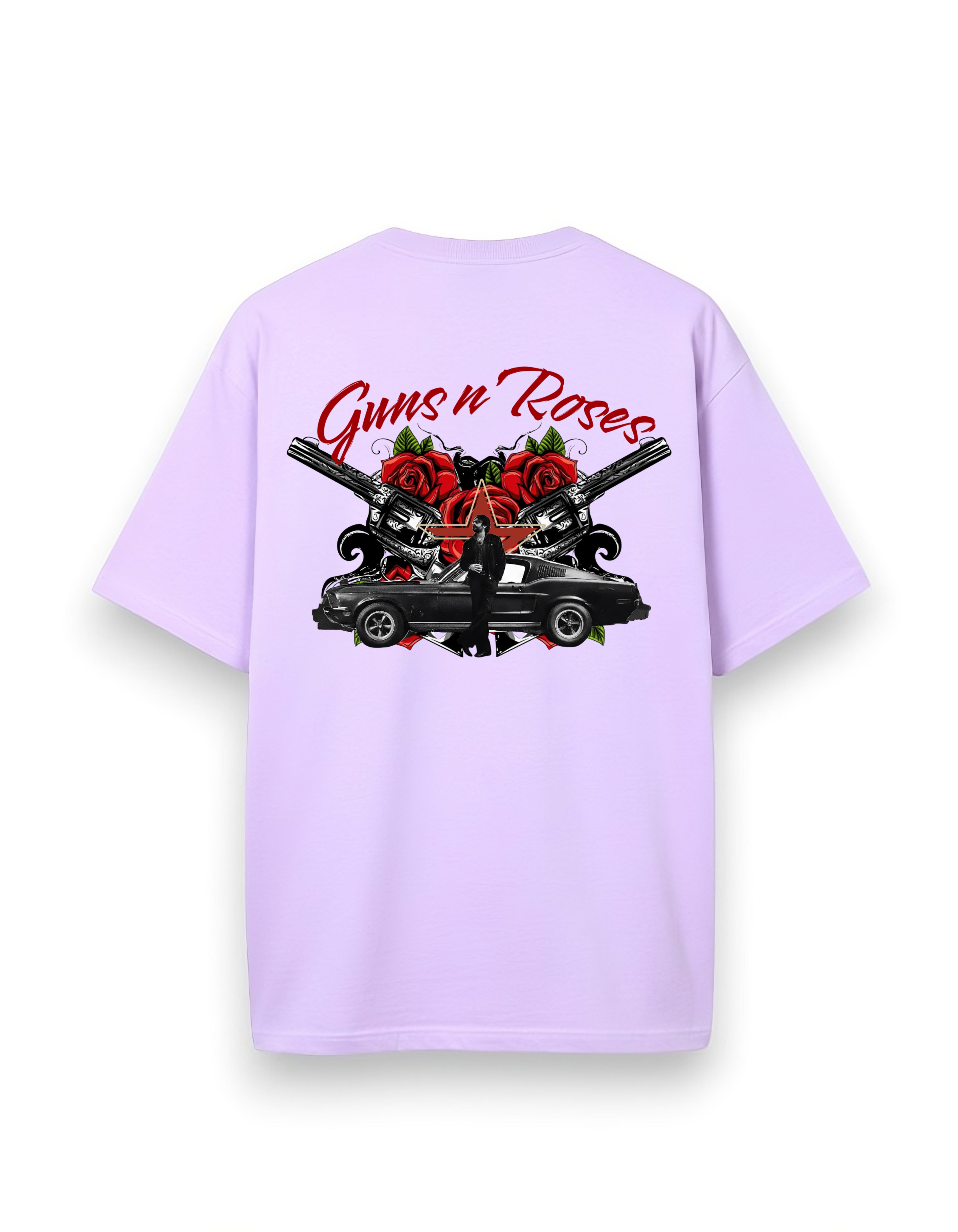 Guns n' Roses Lavender Over-sized Tee